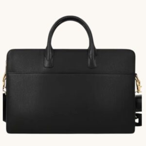 handcrafted minimalist slim leather laptop bag