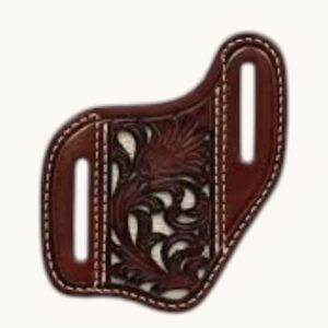 pocket knife leather sheath red waterproof