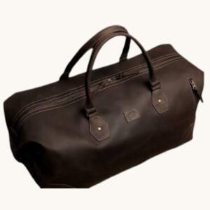 premium matte leather travel duffle bag – luxury weekender & overnight travel luggage