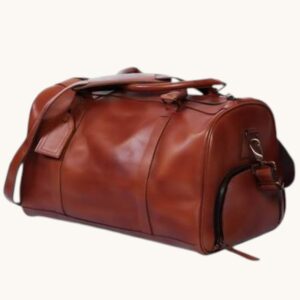 premium leather travel duffle bag – weekender luggage