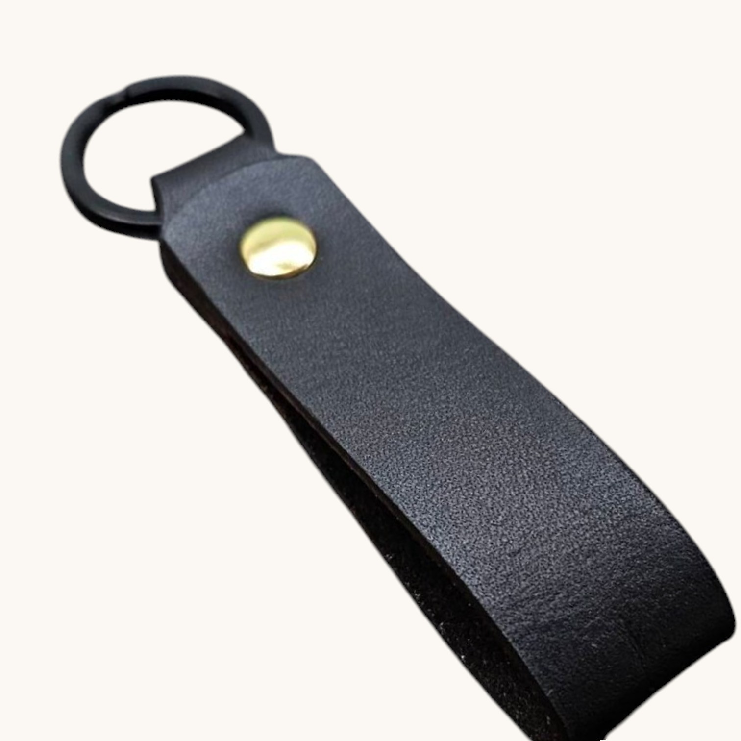 handcrafted full grain leather loop keychain handcrafted full grain leather loop keychain