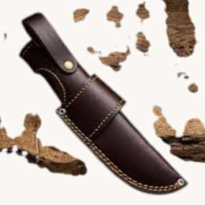 handmade hunting knife sheath – dark brown