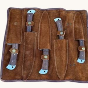 damascus chef knife set (5 piece)