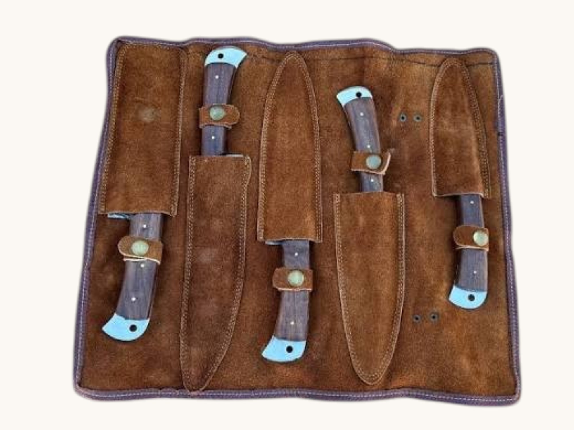 damascus chef knife set (5 piece) damascus chef knife set (5 piece)