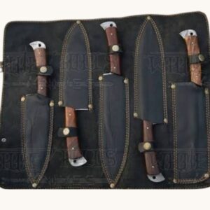 Leather shef knife sheat Black