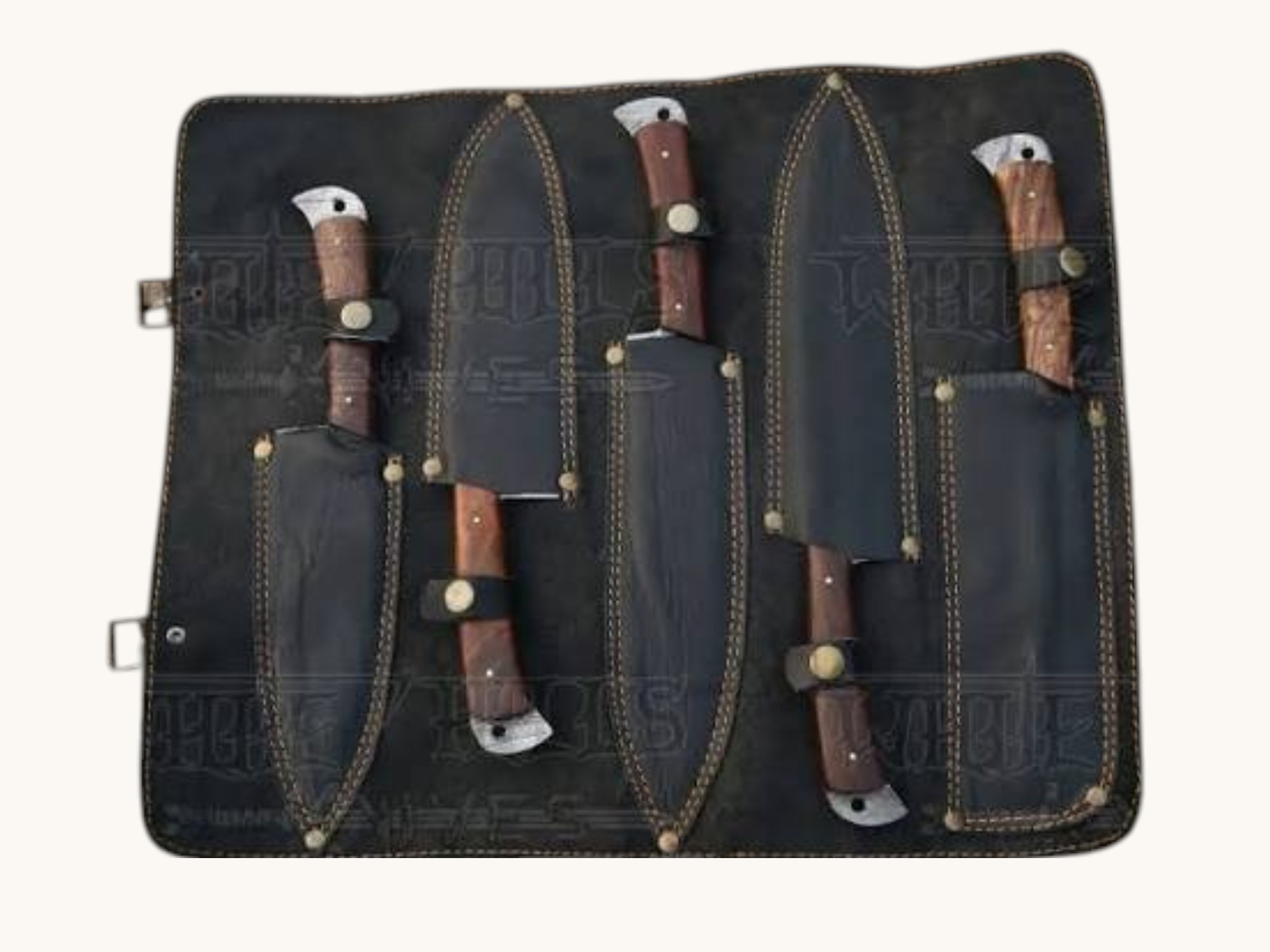 Leather shef knife sheat Black