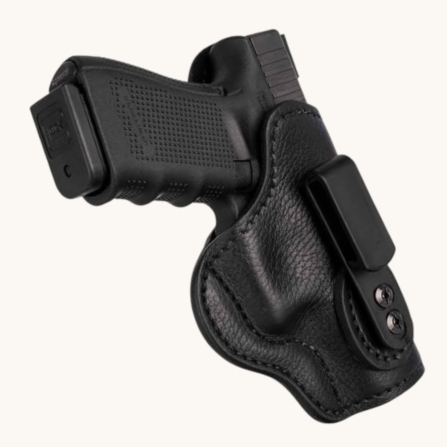 Handmade Genuine Leather Gun Cover Black