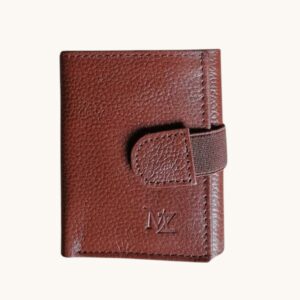 leather handmade bifold wallet light brown