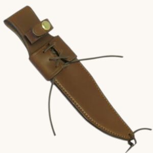 bowie knife leather sheath tan brown