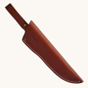 bowie knife leather sheath reddish brown