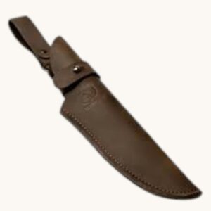 bowie knife leather sheath dark brown
