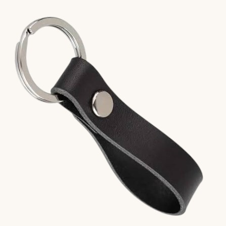 handmade leather keychain dark brown handmade leather keychain dark brown