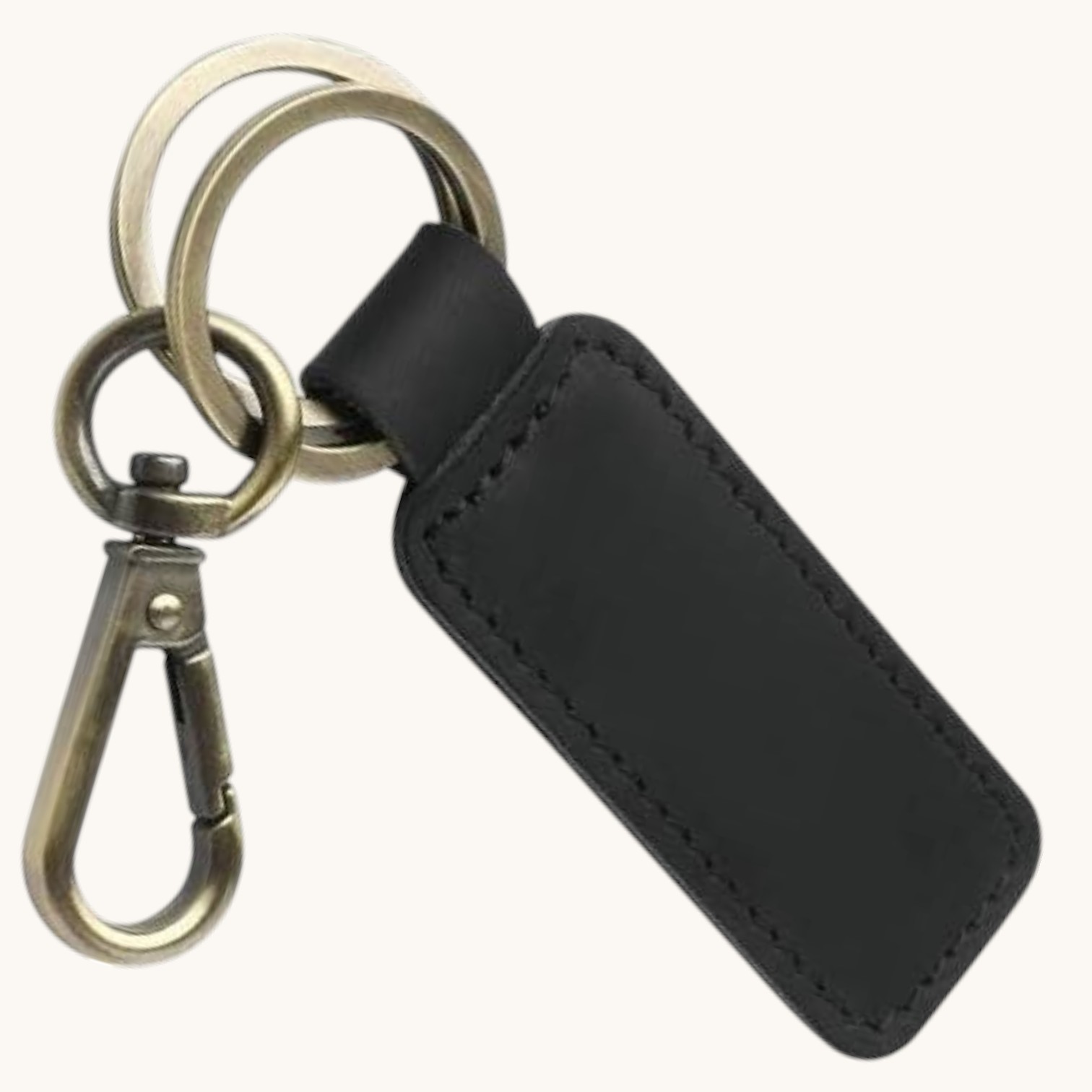 handmade leather keychain with clip black handmade leather keychain with clip black