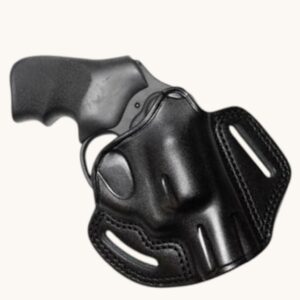 handmade genuine leather revolver holster – brown