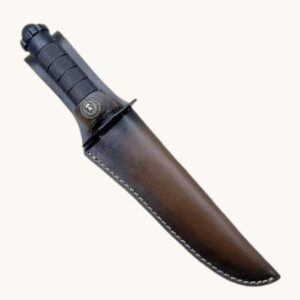 handmade hunting knife sheath – dark brown