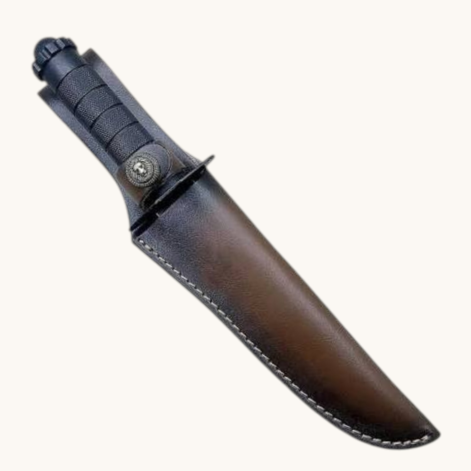 handmade hunting knife sheath – dark brown handmade hunting knife sheath – dark brown